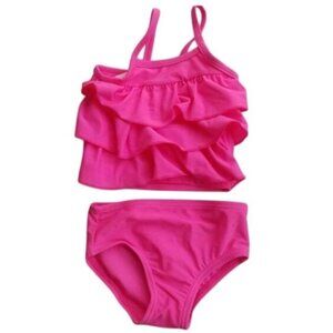 Carters Baby Girl Ruffle Tankini Swimsuit 3M hot Pink summer vacation beach
